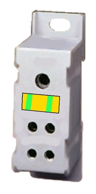 Block-Verteilerklemme 70-8x10 grün-gelb - CLIMOLUX-elektrotehnika